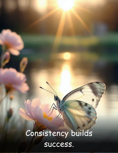 Consistency builds success.