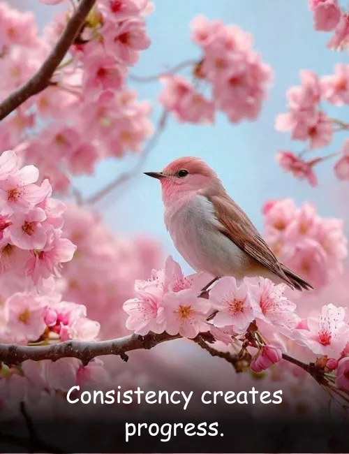 Consistency creates progress.