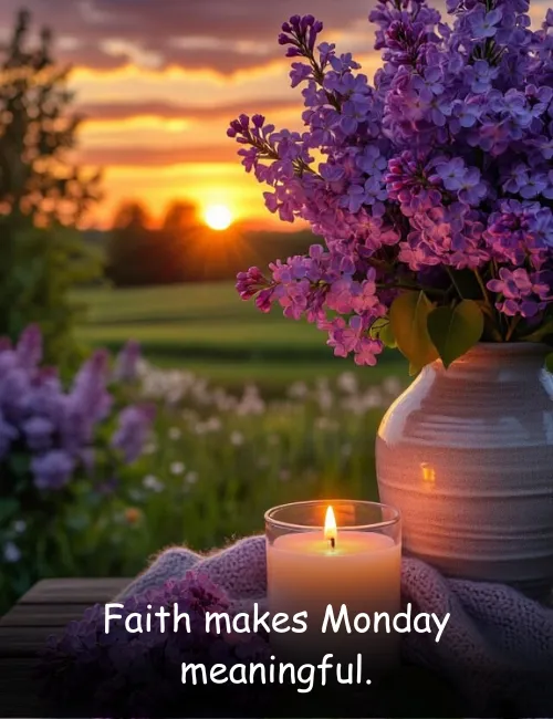Faith makes Monday meaningful.