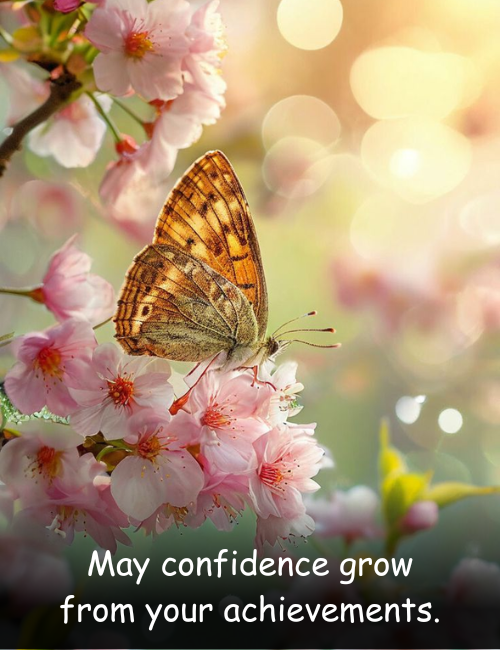 May confidence grow from your achievements.