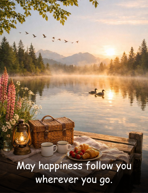 May happiness follow you wherever you go.