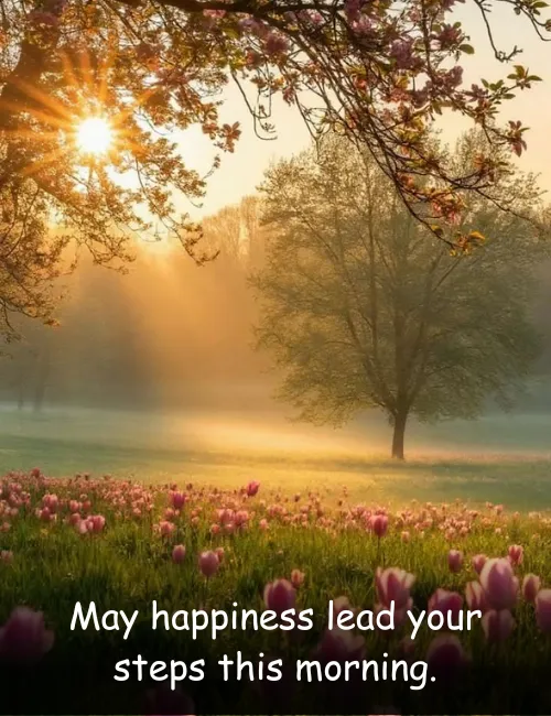May happiness lead your steps this morning.