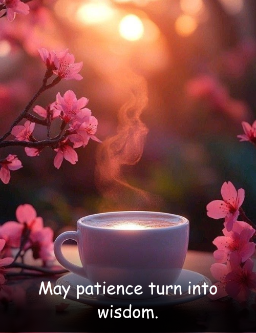 May patience turn into wisdom.
