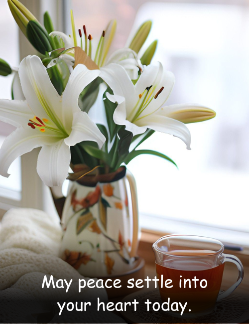 May peace settle into your heart today.