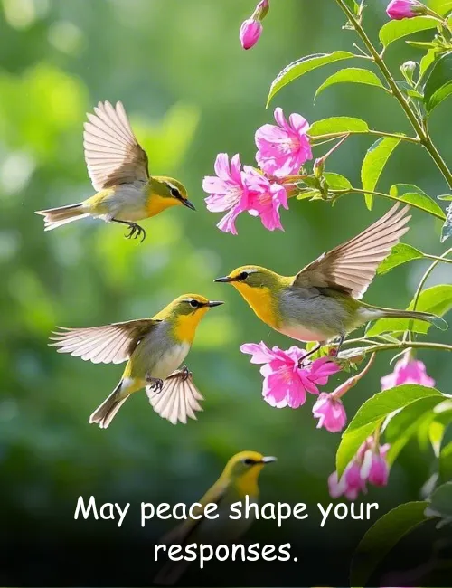 May peace shape your responses.