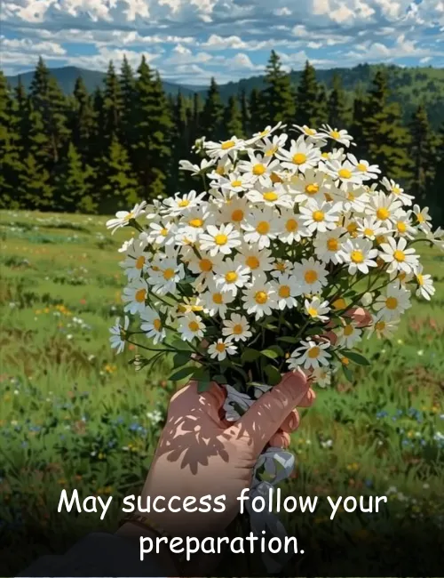 May success follow your preparation.