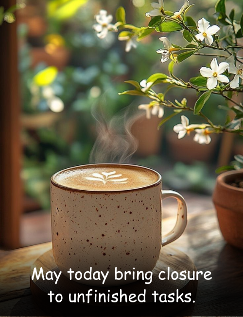 May today bring closure to unfinished tasks.