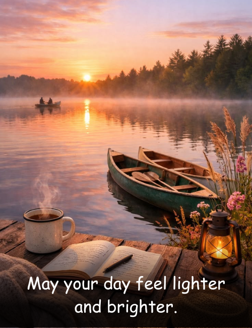 May your day feel lighter and brighter.