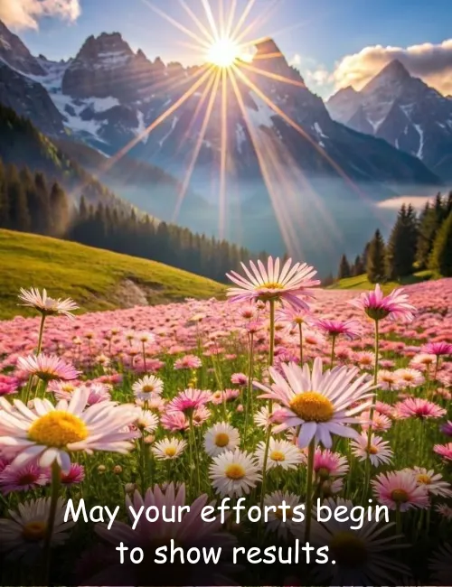 May your efforts begin to show results.