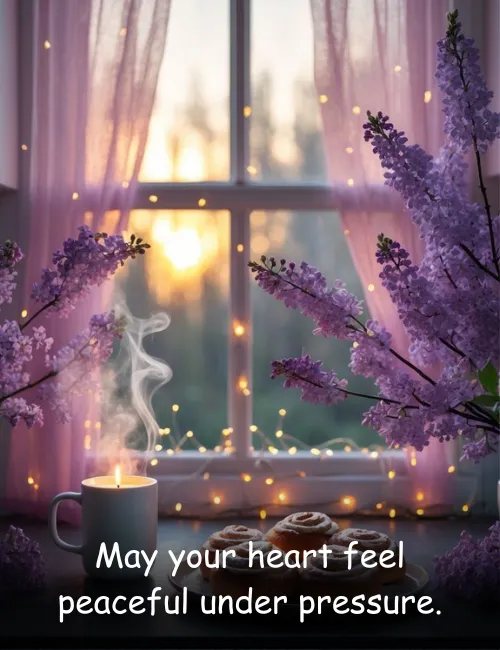 May your heart feel peaceful under pressure.