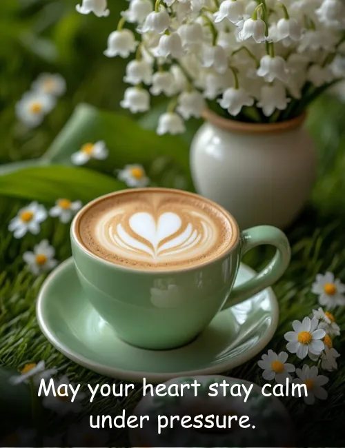 May your heart stay calm under pressure.