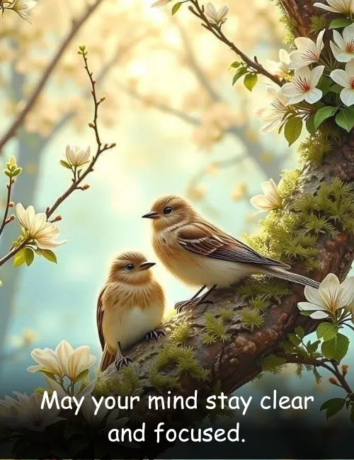 May your mind stay clear and focused.
