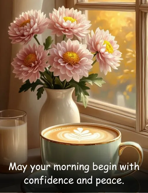 May your morning begin with confidence and peace.