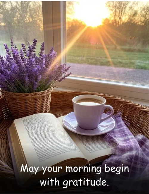 May your morning begin with gratitude.