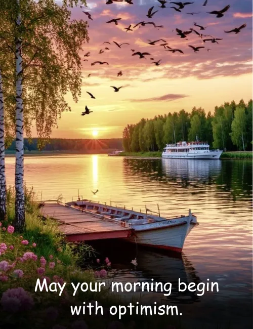 May your morning begin with optimism.