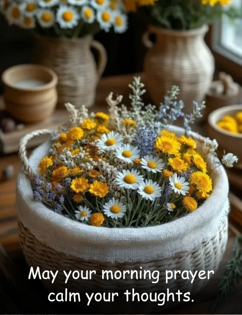 May your morning prayer calm your thoughts.