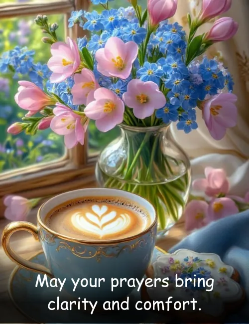 May your prayers bring clarity and comfort.