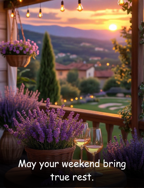 May your weekend bring true rest.