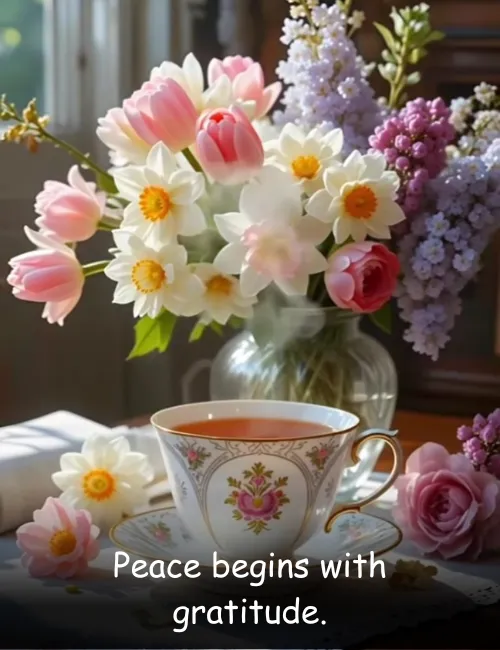 Peace begins with gratitude.