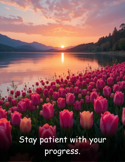 Stay patient with your progress.