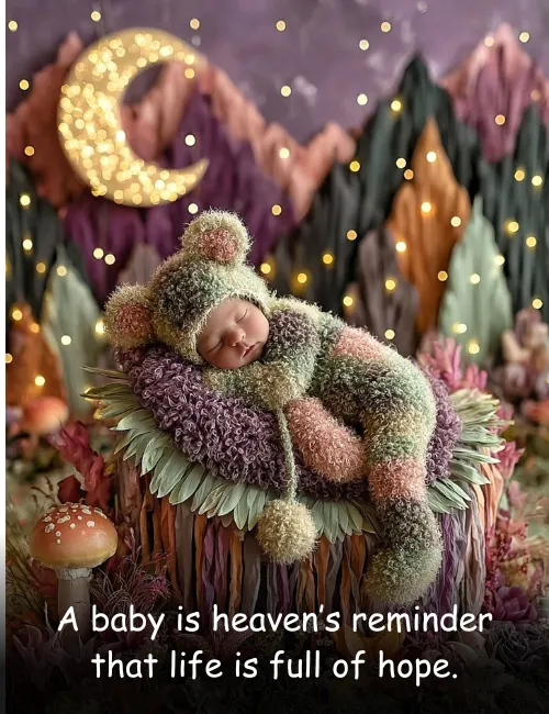 A baby is heaven’s reminder that life is full of hope