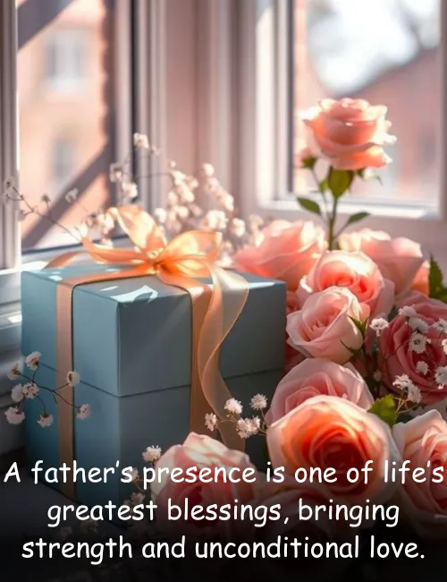 A father’s presence is one of life’s greatest blessings, bringing strength and unconditional love.