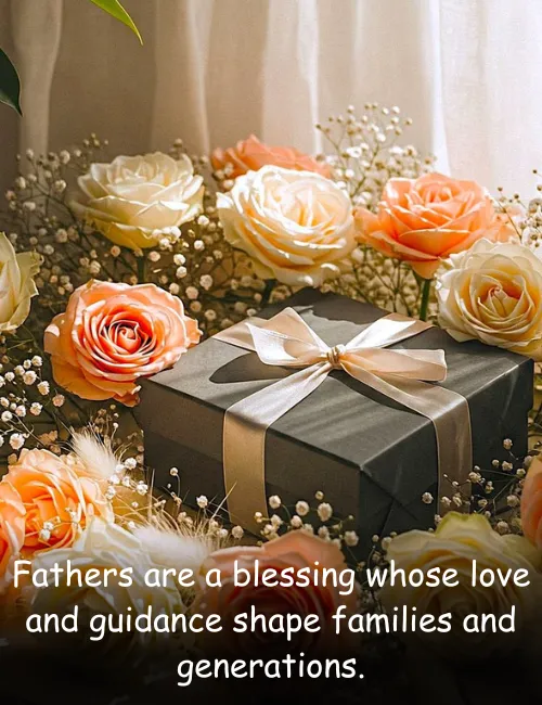 Fathers are a blessing whose love and guidance shape families and generations.