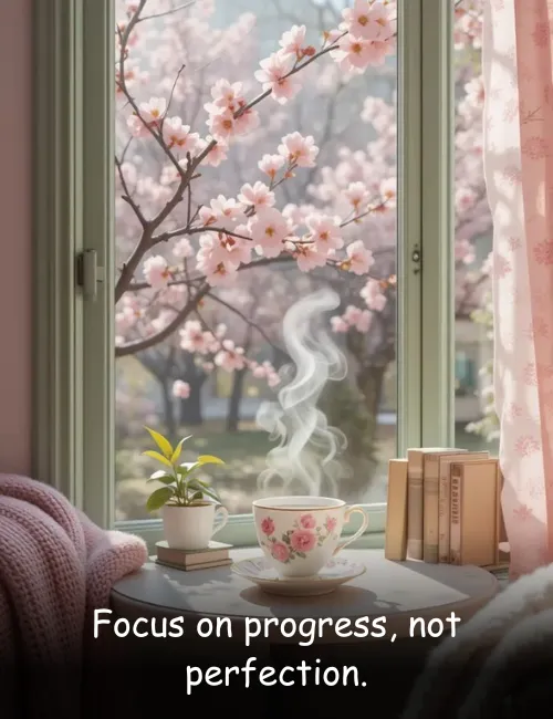 Focus on progress, not perfection.