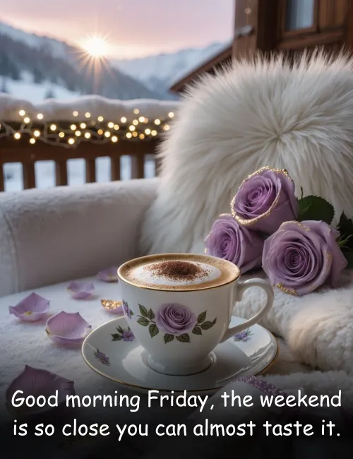 Good morning Friday, the weekend is so close you can almost taste it.