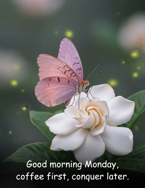 Good morning Monday, coffee first, conquer later