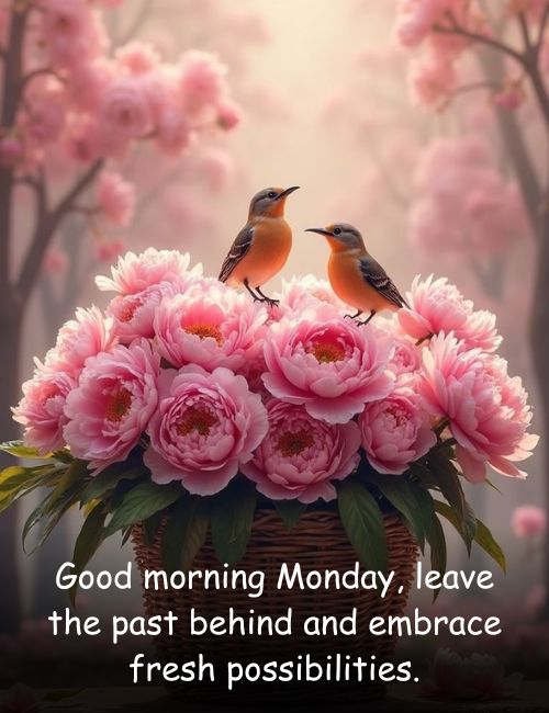 Good morning Monday, leave the past behind and embrace fresh possibilities