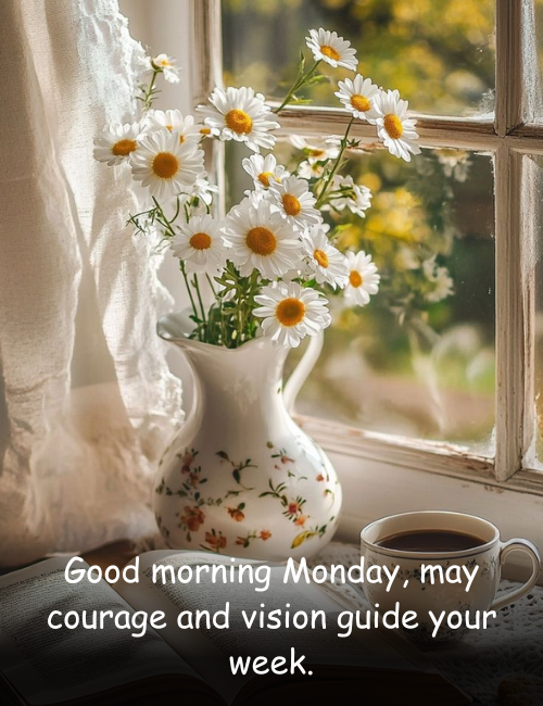 Good morning Monday, may courage and vision guide your week