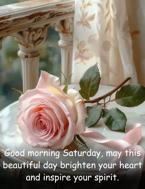 Good morning Saturday, may this beautiful day brighten your heart and inspire your spirit.