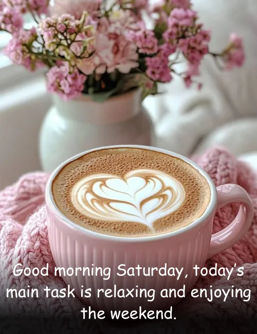 Good morning Saturday, today’s main task is relaxing and enjoying the weekend.