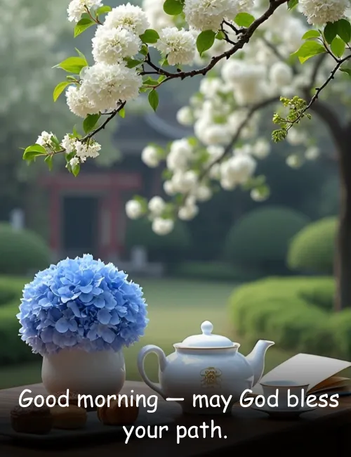  Good morning — may God bless your path.