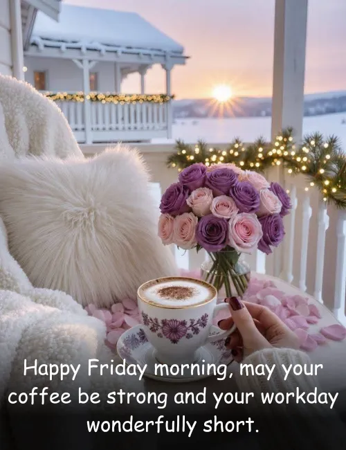 Happy Friday morning, may your coffee be strong and your workday wonderfully short.