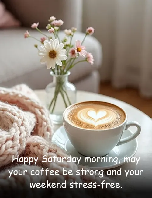 Happy Saturday morning, may your coffee be strong and your weekend stress-free.