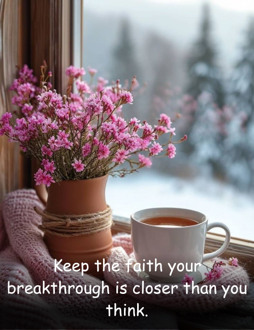 Keep the faith your breakthrough is closer than you think