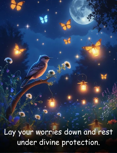 Lay your worries down and rest under divine protection