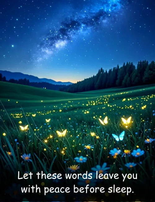 Let these words leave you with peace before sleep