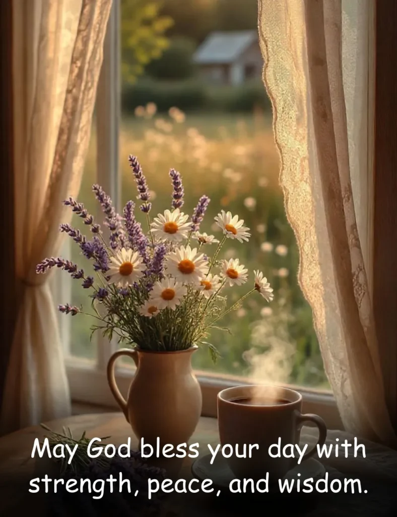 May God bless your day with strength, peace, and wisdom