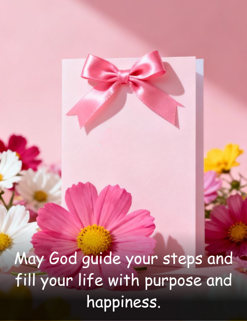 May God guide your steps and fill your life with purpose and happiness