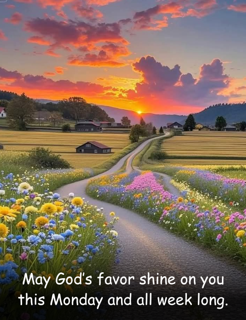 May God’s favor shine on you this Monday and all week long