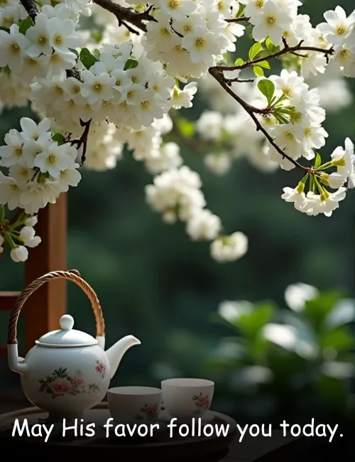 May His favor follow you today.