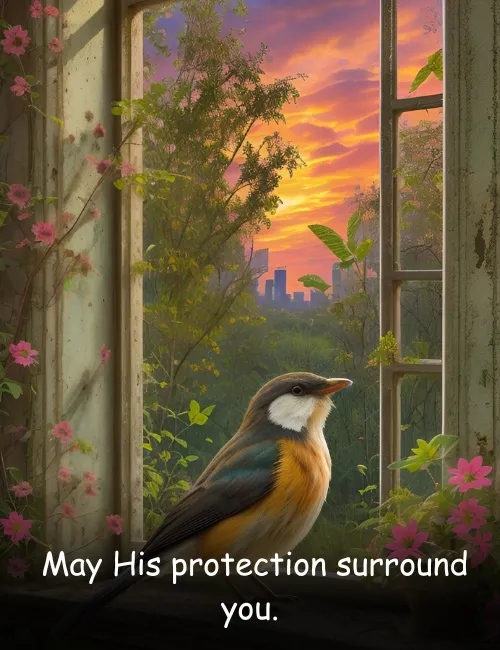  May His protection surround you.