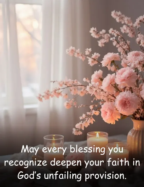May every blessing you recognize deepen your faith in God’s unfailing provision.