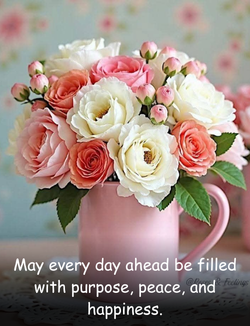May every day ahead be filled with purpose, peace, and happiness