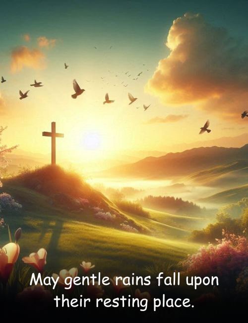May gentle rains fall upon their resting place