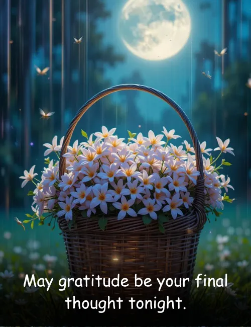 May gratitude be your final thought tonight