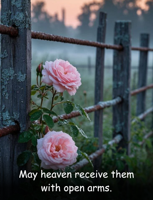 May heaven receive them with open arms